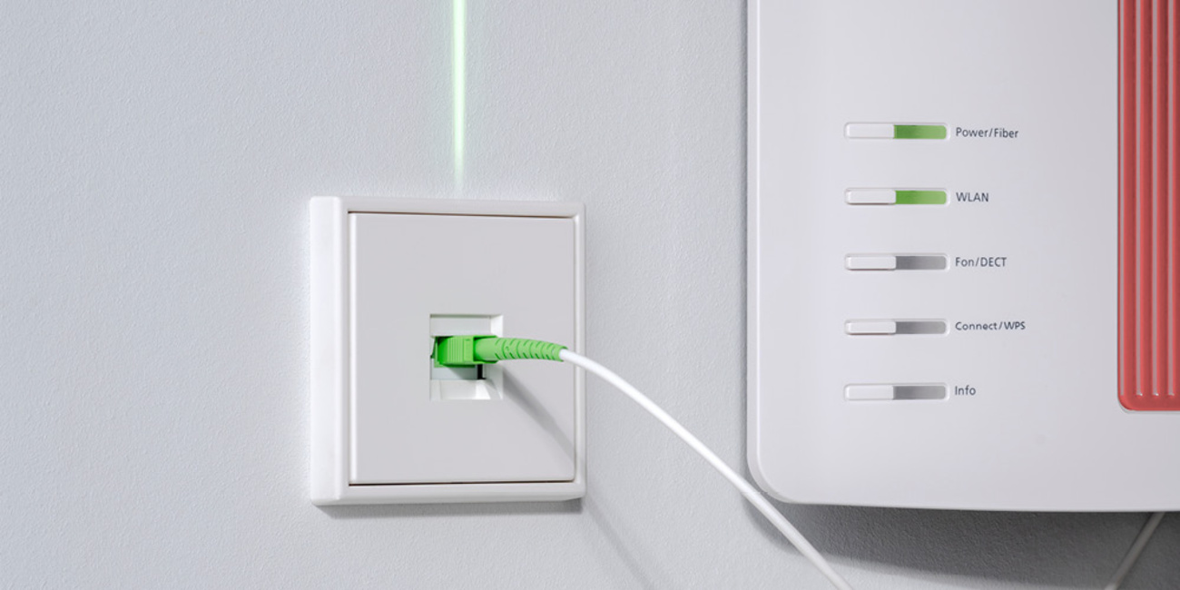 Die neuen Glasfaser-Anschlussdosen bei Marco Heun in Gersfeld